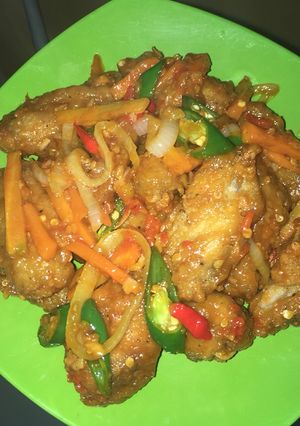 Foto resep Ayam asem manis sajiku golden crispy