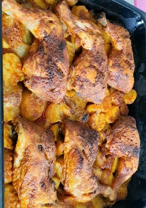 صورة لوصفة 🍟 بطاطا على فرّوج 🍗🍋🌶🍋