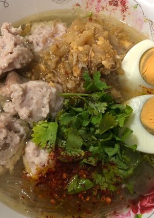 รูปของ ก๋วยเตี๋ยวหมูเด้ง เส้นแก้วนุ่ม คีโต