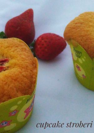 Foto resep Strawberry cupcake (camilan MPASI 13+)