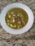 Potatoes with Ground Pork in Green Sauce