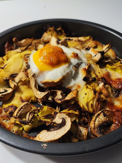 Una foto de Verduras con huevo