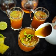 A picture of Pineapple Mint Iced Tea.