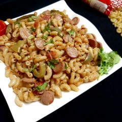 A picture of Chicken Franks Pasta😋.