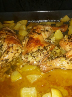 Una foto de Pollo al horno