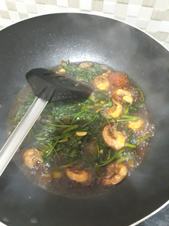 Foto resep Oseng kangkung udang pete