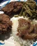 Chicken Fried Hamburger Steak and an Onion Gravy