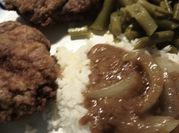 A picture of gravy with beef broth