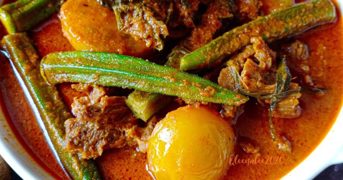 Resipi Asam Pedas Daging Oleh Leeina Qaliena Cookpad
