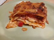 Una foto de lasagna fácil
