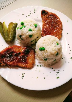 Mézes-mustáros karaj rizibizivel recept fotója