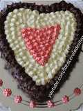 Torta de chocolate con remolacha y ganache de chocolate para San Valentín