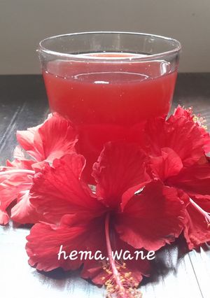 A picture of Hibiscus flower tea.