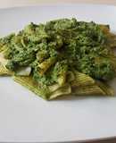 Fideos canuto con salsa verde