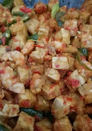 Foto resep Tempe cabe hijau udang ok