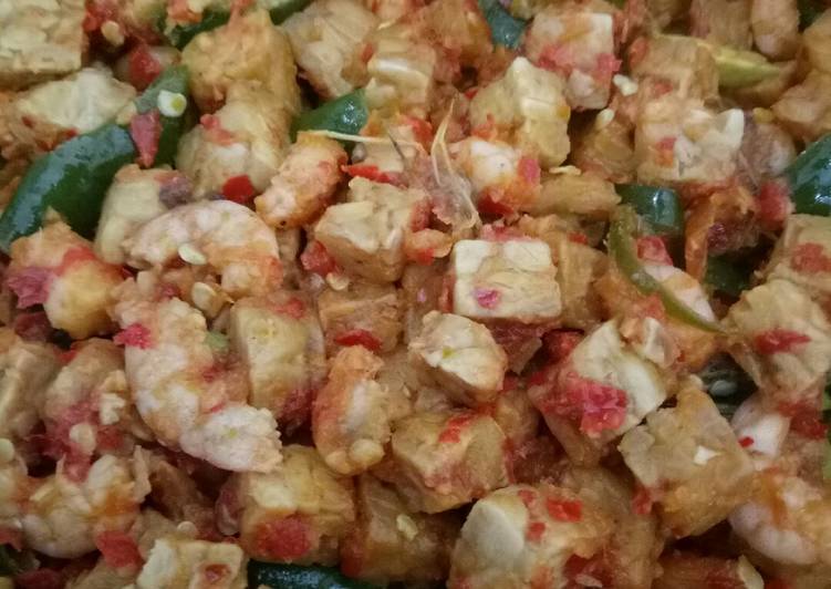 Langkah Mudah untuk Membuat Tempe cabe hijau udang ok Anti Gagal