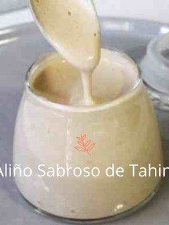 Una foto de Aliño sabroso de tahini