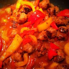 A picture of Julie's Sausage Scallopini.