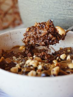 Una foto de Porridge de avena sabor "Nutella"
