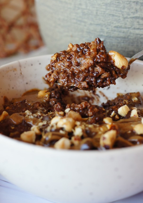 Una foto de Porridge de avena sabor "Nutella"