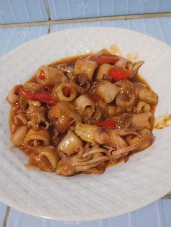 Langkah Gampang Membuat Resep Cumi saus tiram yang Lezat Sekali Anti Ribet, Mantap Sekali
