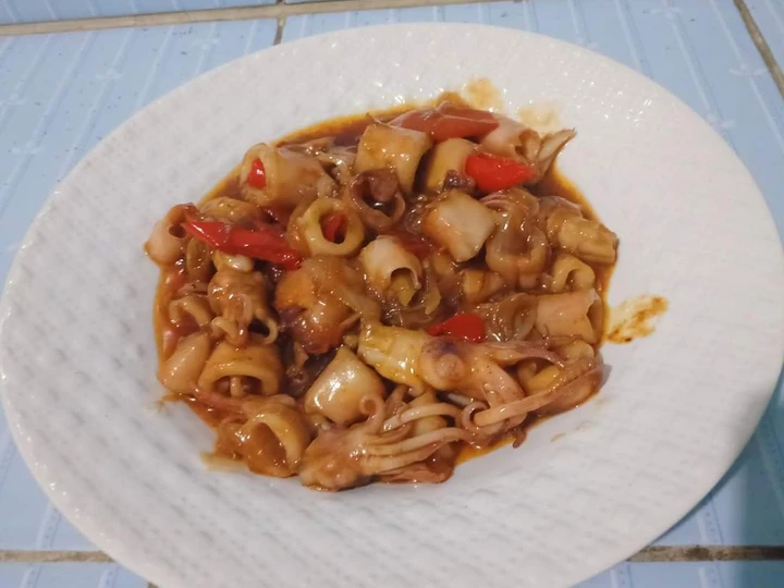 Langkah Gampang Membuat Resep Cumi saus tiram yang Lezat Sekali Anti Ribet, Mantap Sekali