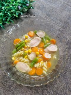 Foto resep Sup Makaroni Sosis