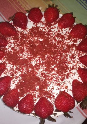 Una foto de Pastel red velvet