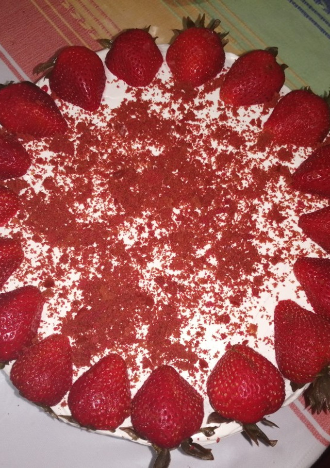 Una foto de Pastel red velvet