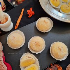 A picture of Saffron flavoured Kheer Kadam.