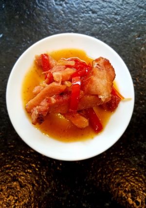 Una foto de Chuletas ahumadas agrí-dulces