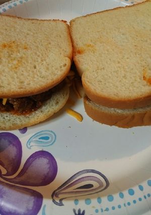A picture of Cheddar Cheese Sloppy Joe.
