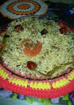 A picture of Shahi white biryani.