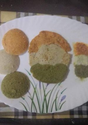A picture of Barnyard Millets -Idli and Dosa (Tri colour).