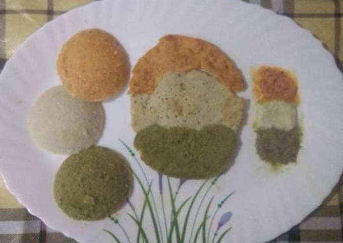 Barnyard Millets -Idli and Dosa (Tri colour)