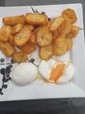 Chunky Chips poached Eggs