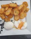 Chunky Chips poached Eggs