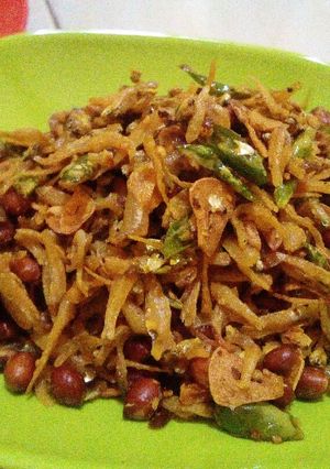 Foto resep Teri Pedas Goreng Kering