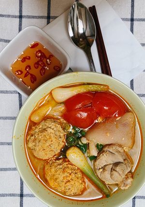 Hình của món Bún riêu.