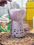 Taro Milky Boba with Homemade Cream Cheese