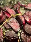 Roasted beetroot with vinegar and pomegranate molasses