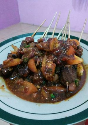 Foto resep Sate kambing bumbu kacang