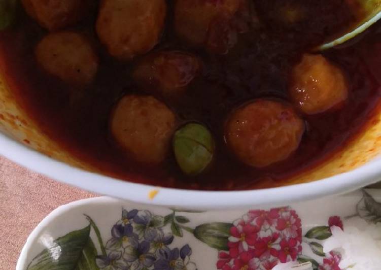 Resep Sambal Fishball dan petai, Lezat