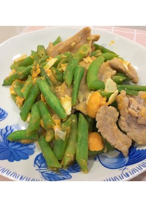 รูปของ ถั่วแขกผัดไข่เค็ม