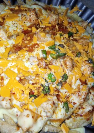 A picture of Pizza fries.