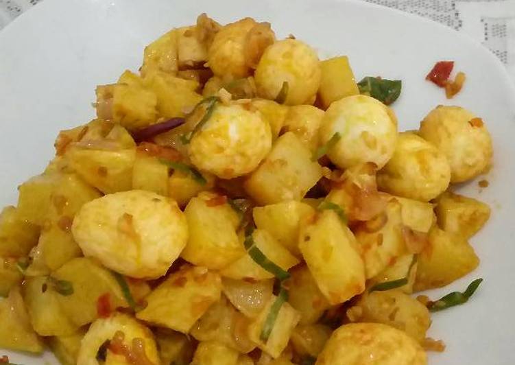 Resep Sambal goreng kentang feat telor puyuh, Menggugah Selera