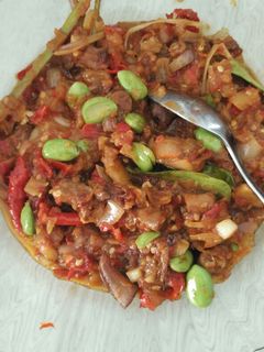 Foto resep Cumi asin pete pedas