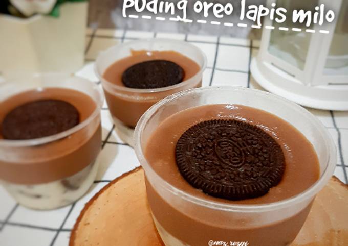 Puding Oreo Lapis Milo