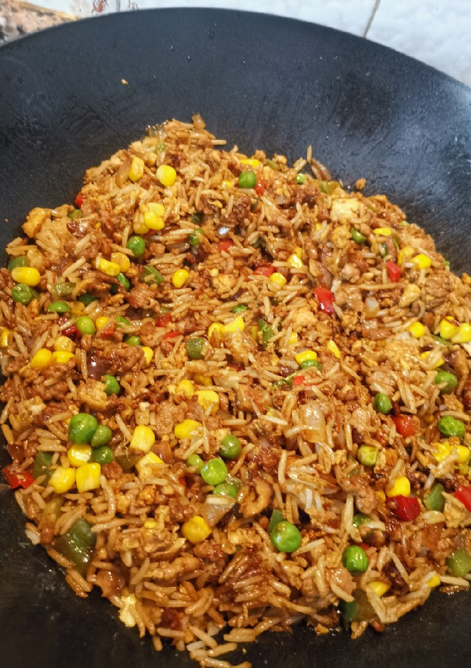 Una foto de Arroz chino frito