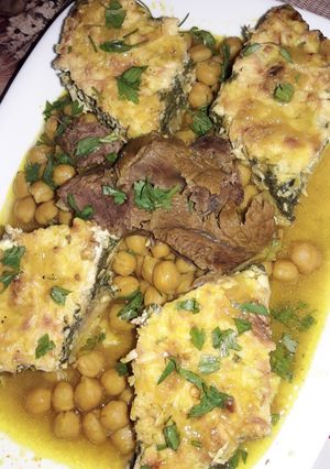 صورة لوصفة غراتان سلق مع مرق بحمص😋